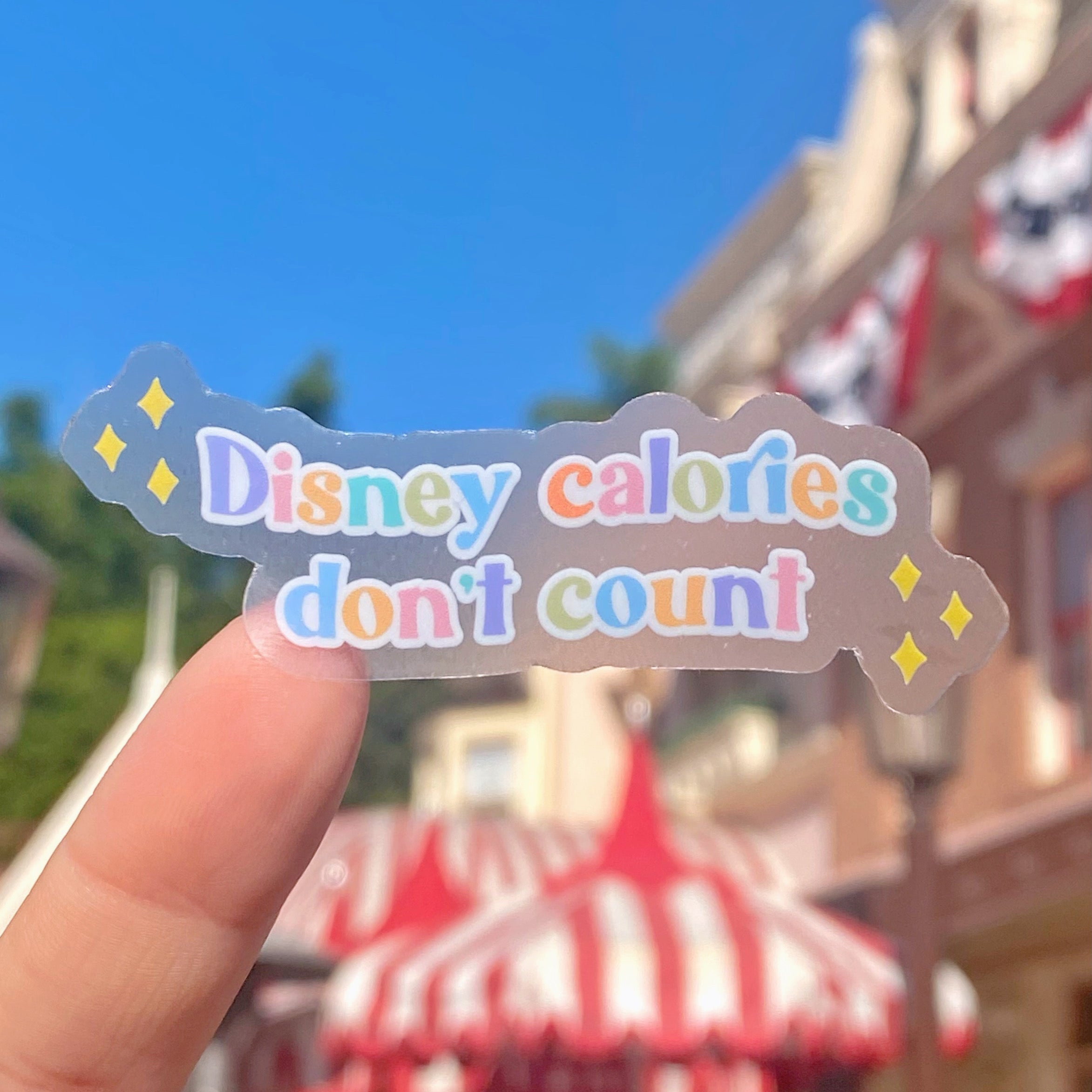 Disney Calories Don't Count Transparent Sticker – Wish Upon Magic